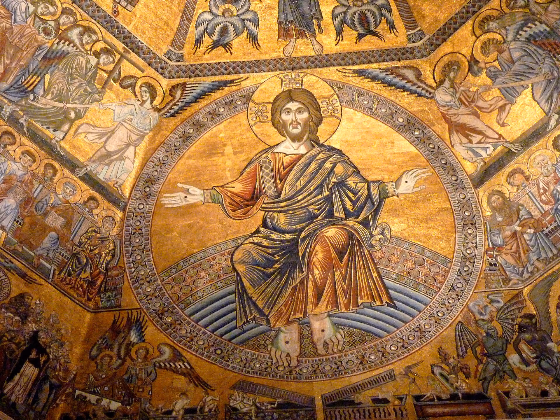 I mosaici dorati del Duecento sulla volta del Battistero di San Giovanni a Firenze
